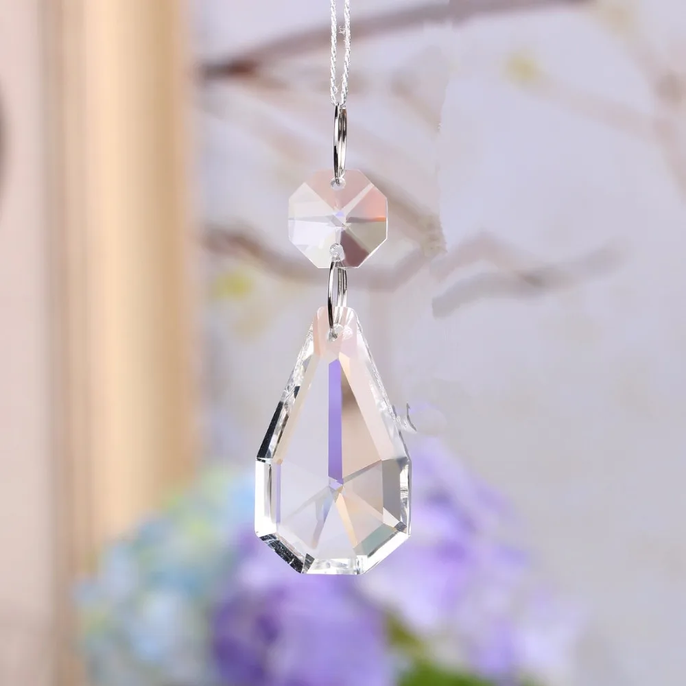 H& D упаковка из 10 прозрачных кристаллов в форме груши, люстра, лампа, подвески в виде капель, подвесные стеклянные призмы детали, защита от солнца, домашний Свадебный декор