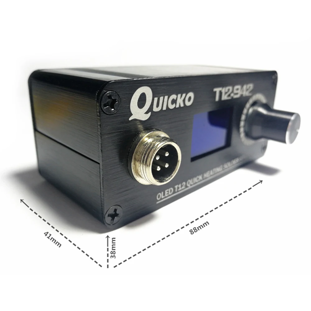 Цифровая паяльная станция QUICKO MINI T12 STC OLED 942 электронный паяльник с ручкой 9501