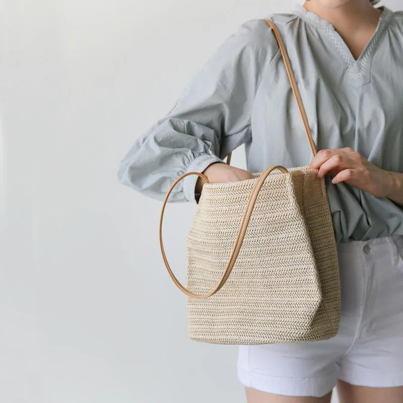 Wholesale 2018 New Women's Handbags Thailand Handmade Straw Woven Bags