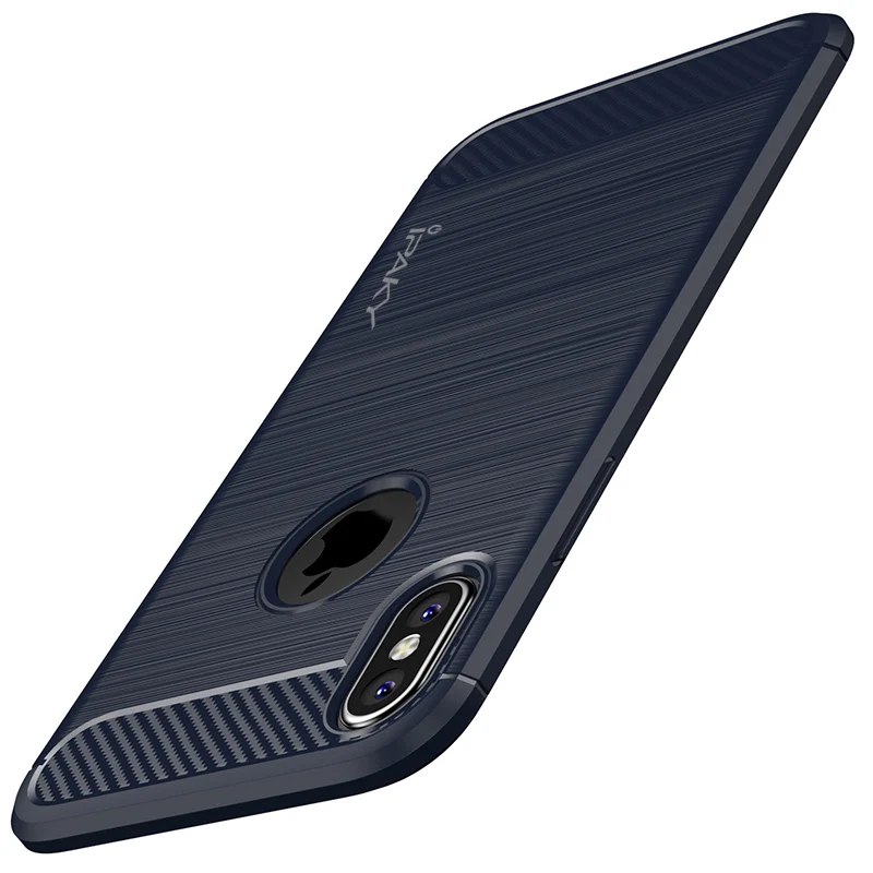 IPAKY чехол для телефона противоударный бампер силиконовый чехол на афон iphone X XR XS MAX XSMAX хс мах R S 64/256/ 512 ГБ защитные Смарт чехол для телефона s - Цвет: Blue