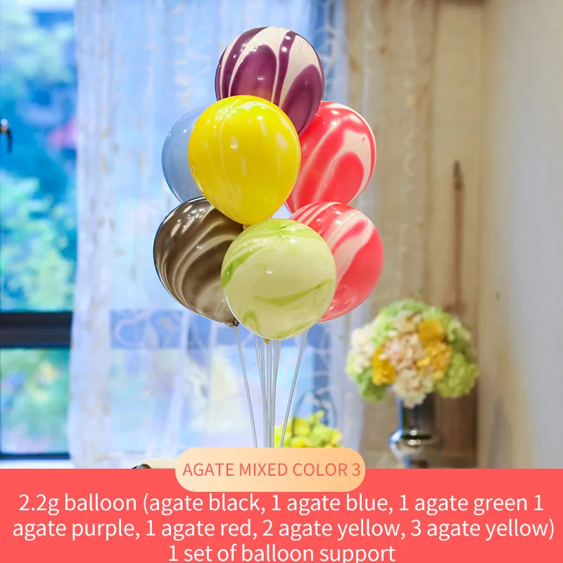 Воздушные шары из Макарон с металлическим шариком и подставкой для стола, свадебные украшения, товары для дня рождения, праздничные настольные украшения - Цвет: Светло-зеленый