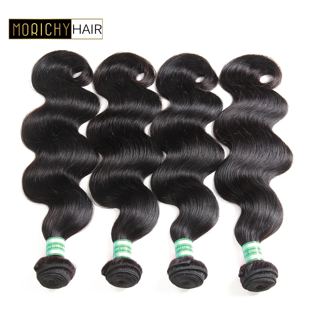 Morichy Hair Brazilian Body Wave Hair Bundles With Closure Human Hair Weave 3 bundles With Lace Closure Remy Hair Extension
