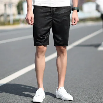 

2018 New Fashion Men's Shorts Bodybuilding Sweatpants Mid Straight Thin Mens Clothing Casual Solid Soft Male Brand Clothing