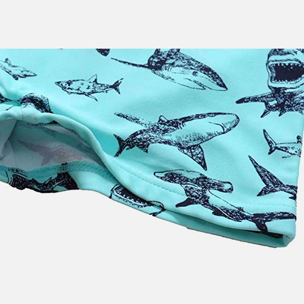 Charmleaks Boy Swimming Shorts Swimwear Carton Shark Printed Swimsuit Bottom Kids Cute Bikini Pants Beach Wear Bathing Suit