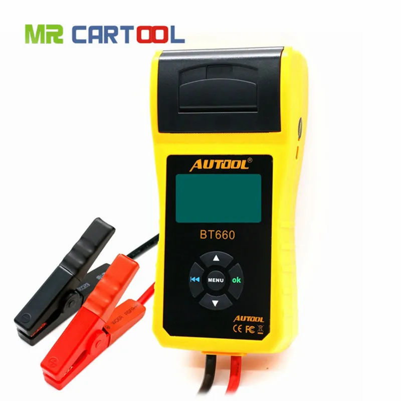 Buy New Arrival AUTOOL 12V Car Battery Load Tester with printer BT660/Multi