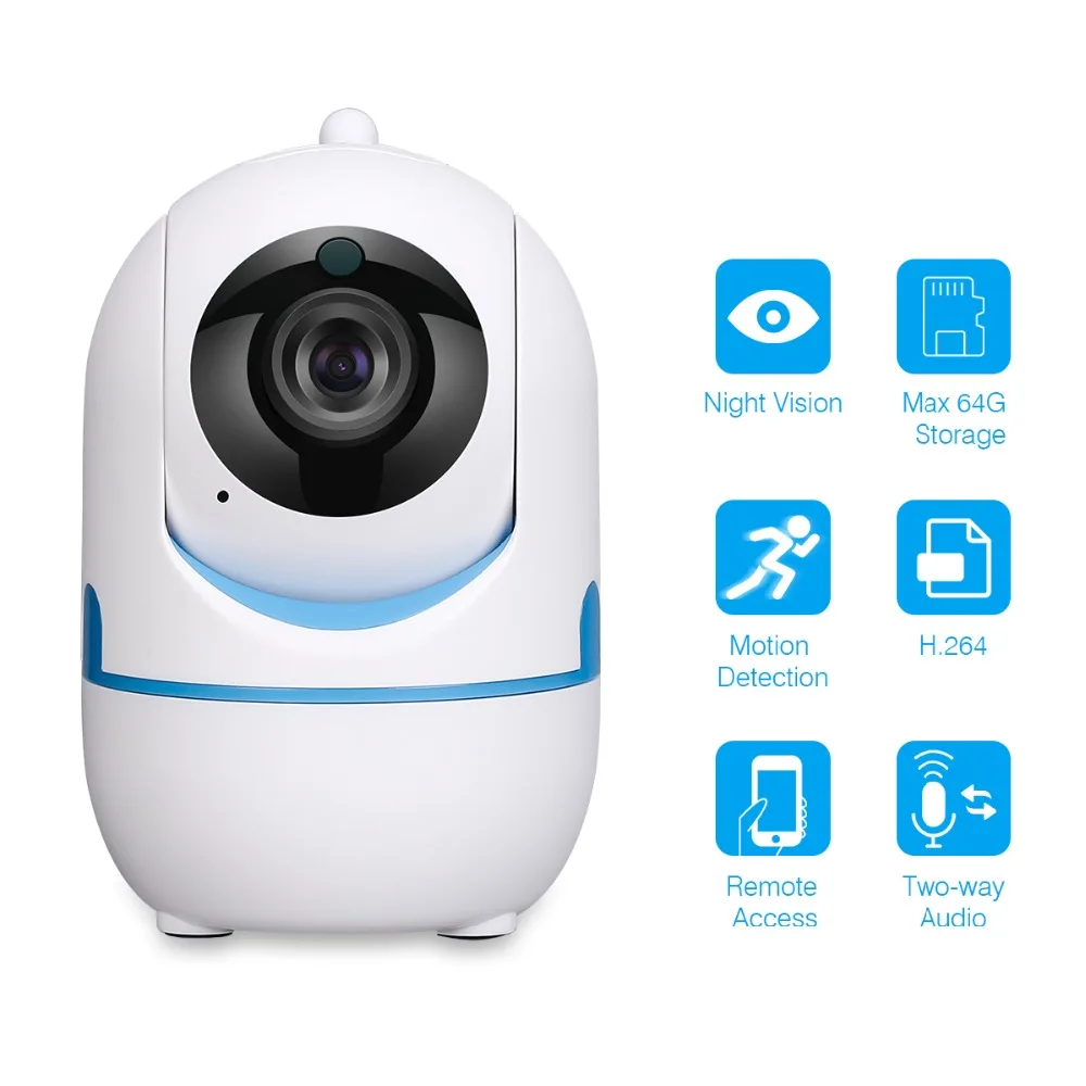 

Indoor Wireless wifi IP Camera Motion Sound Detection Security camera Night Vision 2-Way Audio 720P Surveillance baby monitor
