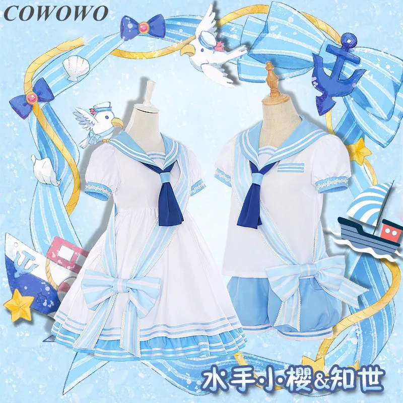 Аниме! Довец карт Сакура Kinomoto daiduji Tomoyo летний костюм моряка платье униформа