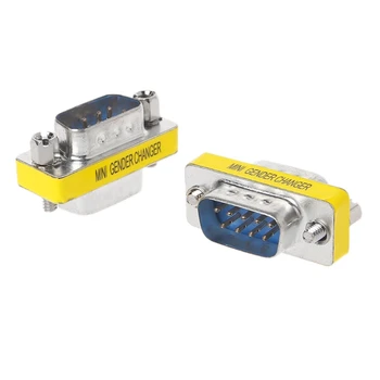 

2Pcs DB9 MINI Gender Changer Adapter 9Pin RS232 Com D-Sub VGA Plug Connect For Computer