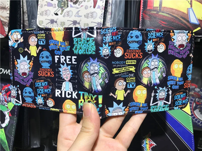 

Rick and Morty Wallet Bifold Purse with card holder bag Faux Leather W439