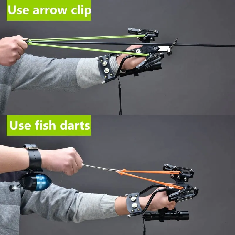  Professional Catapult Full Set Fishing Slingshot Arrow Laser Slingshot Powerful Fishing Catapult su