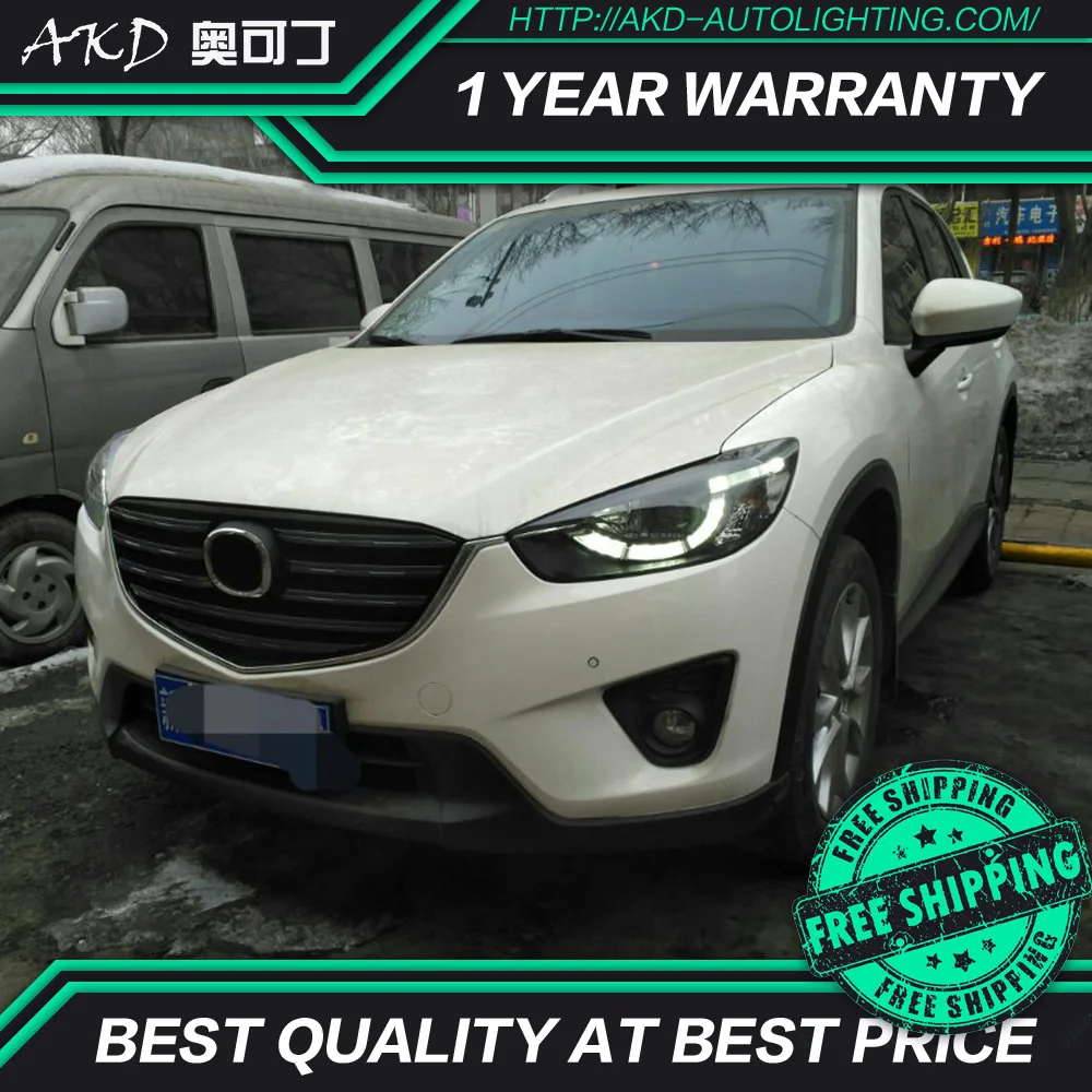 АКД тюнинг Автомобильные фары для Mazda CX-5 CX5 2013- светодиодные фары DRL Противотуманные Фары биксенон интенсивность пучка Противотуманные фары ангельские глазки