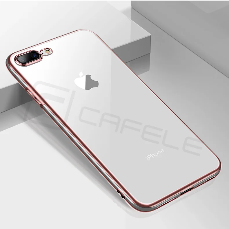 Роскошный чехол Cafele для iPhone 7, 8 Plus, кристально чистый мягкий чехол из ТПУ для iPhone 8, 7 Plus, ультратонкий