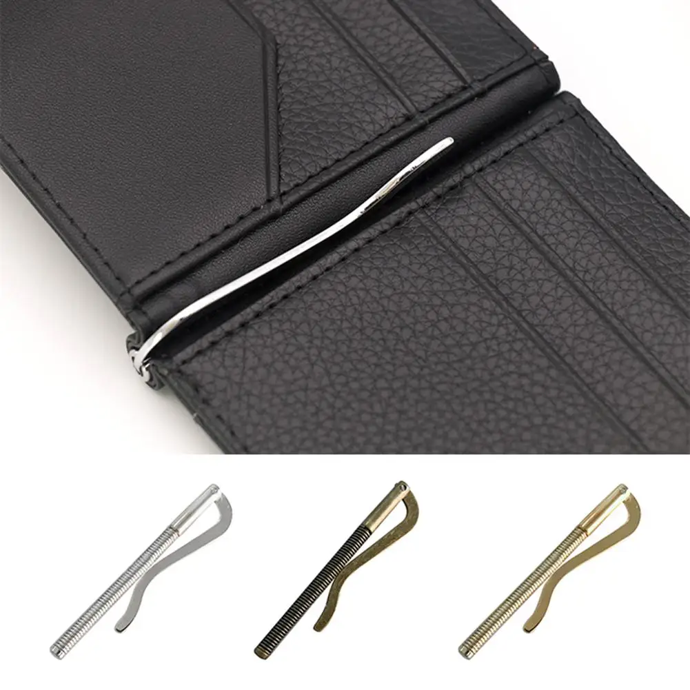 

Unisex Metal Bifold Money Clip Bar Wallet Replace Parts Spring Clamp Cash Holder