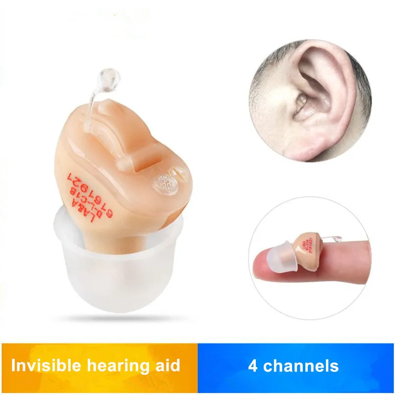 

AST 4 Channels Digital Invisible Hearing Aids T23 Sound Amplifier For The Elderly T23 with Hearing Aid Battery A10 dropshipping