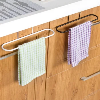 

Stainless Steel Cabinet Hanger Over Door Bar Holder Kitchen Hook Towel Rail Hanger Over Door Bar Holder