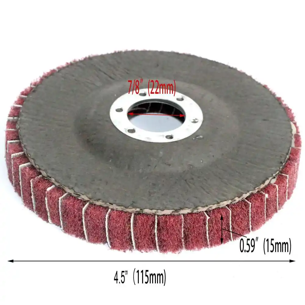 4-1//2/" Nylon Fiber Flap Polishing Wheel Buffing Pad Grinding Disc Grit 320 2Pcs