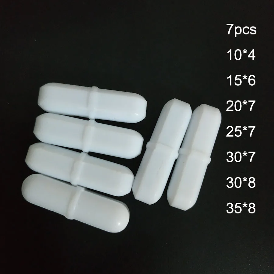 

7pcs Mixed Size PTFE Magnetic Stirrer Mixer Stir Bars