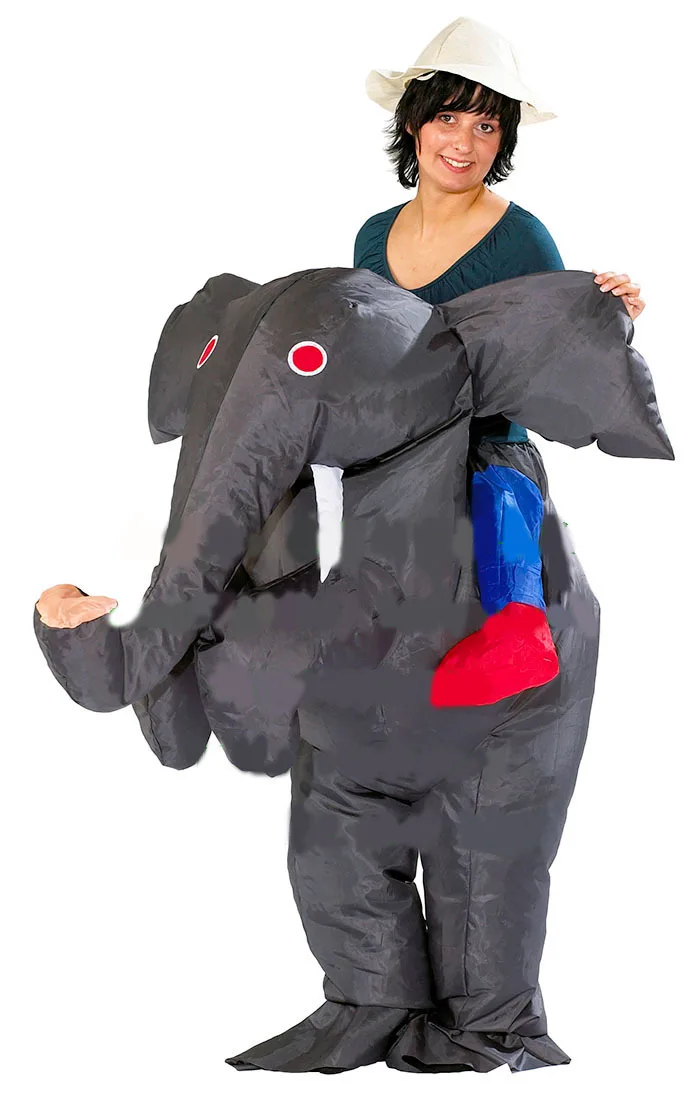 Grey inflatable costume funny elephant performance annual party