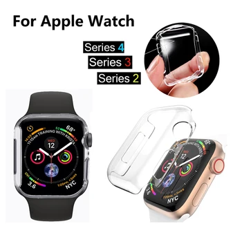 

JKER Silicone Case For Apple Watch Series 2 3 4 TPU Scratch-resistant Soft Case Slim Protective Case Cover 38/42/40/44mm