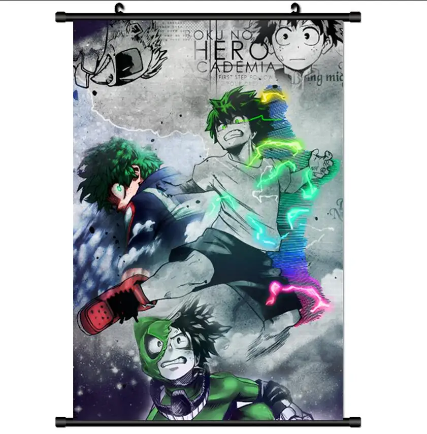 Японский Аниме Boku no hero academic My Hero домашний Декор настенный плакат прокрутка 60*90 см |