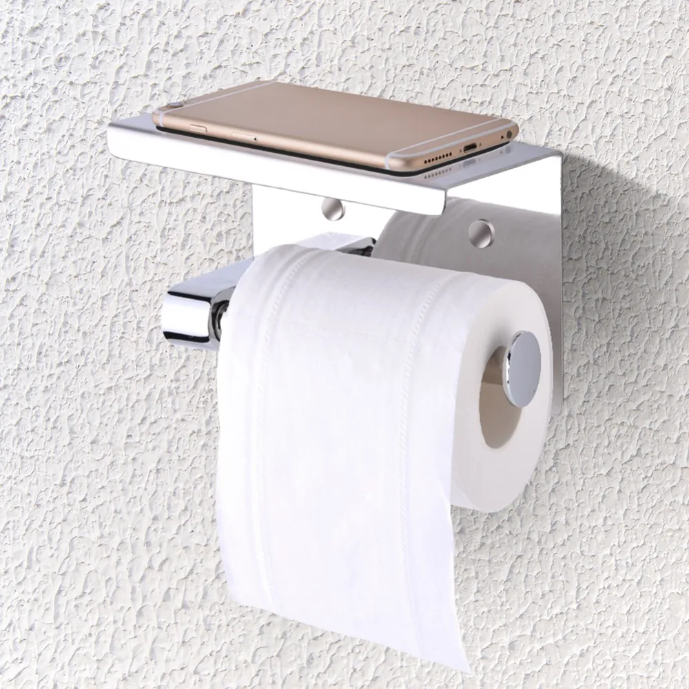 SUS304 Stainless Steel Wall Mounted Tissue Holder Bathroom Toilet Paper
