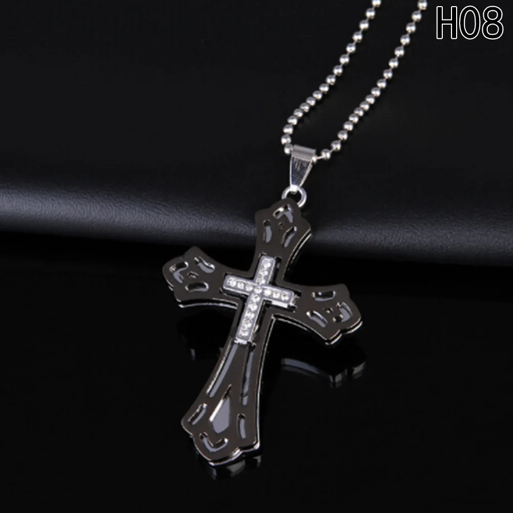 Лидер продаж мужское ожерелье из нержавеющей стали 316l черного цвета|men necklace|crystal
