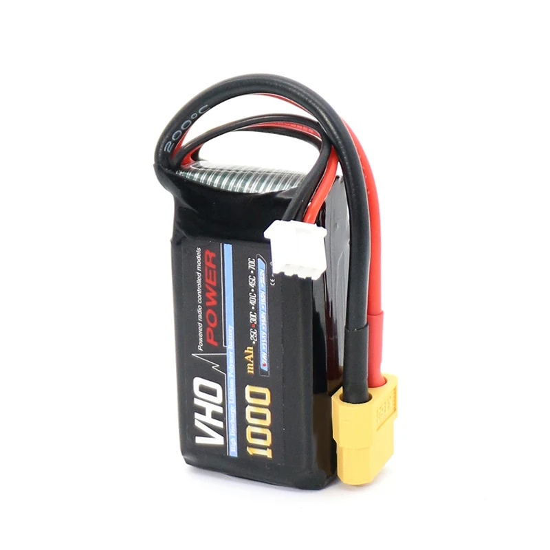 VHO 1 шт. lipo Батарея 7.4 В 1000 мАч 30C 2 S XT60/XT30/tx Разъем для RC drone вертолеты моделей
