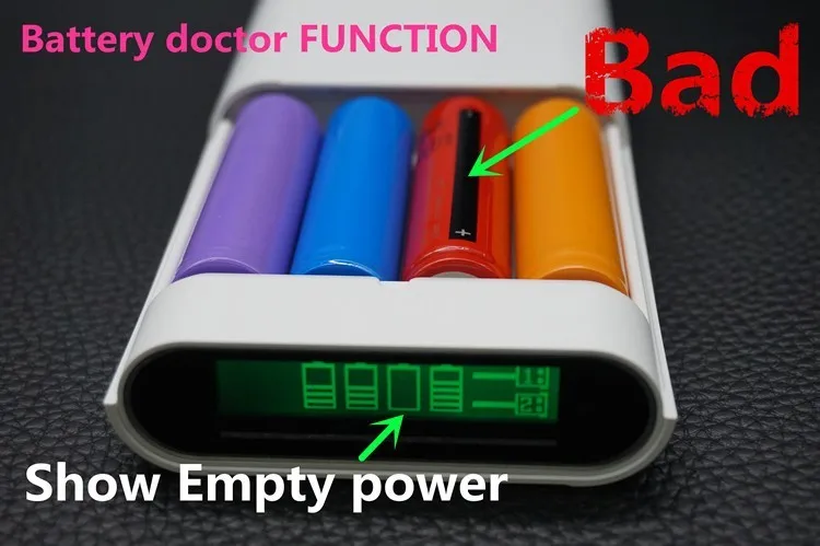 TOMO DIY Power Bank Box External Backup 18650 Battery Charger Case Intelligent LCD 5V 2A Charging Station Portable (NO Battery)