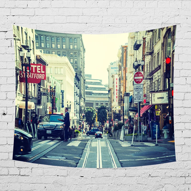 

American Street Pattern Hanging Wall Carpet Tapestry Rectangle Student Dormitory Decorative Tapestries Sheet Chair Sofa Cover