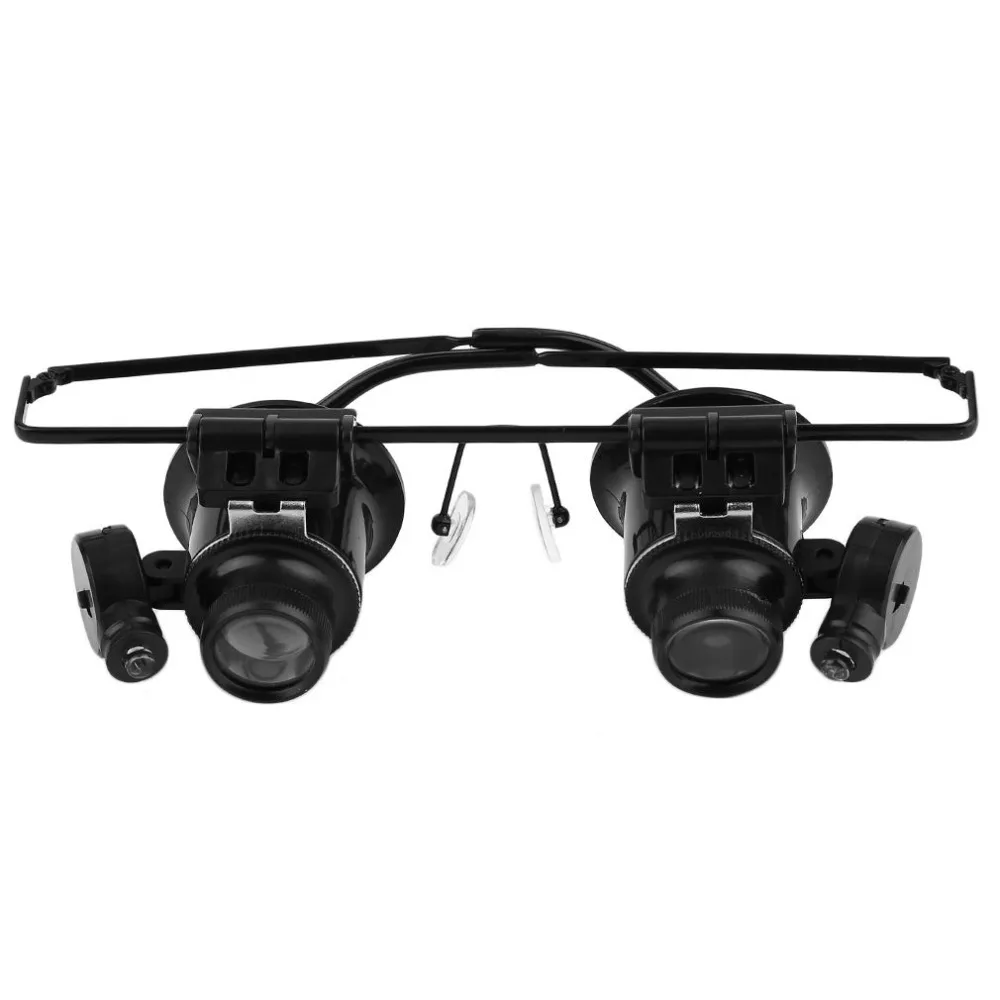 20X LED Repair Magnifier Glasses Acrylic Loupe Lens Magnifying Eye