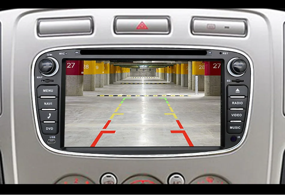 Flash Deal Eunavi 2 din Android 8.1 Octa Core Car DVD Player GPS Navi for Ford Focus Galaxy with Audio Radio Stereo wifi Head Unit 1024*600 19