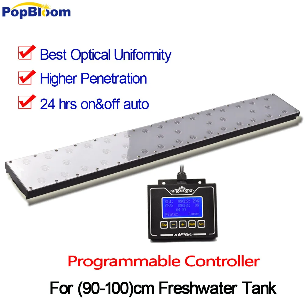 

PopBloom Smart lamp led aquarium fish tank light aquarium light sunrise sunset for 90-100cm freshwater planted grow FF9BP1