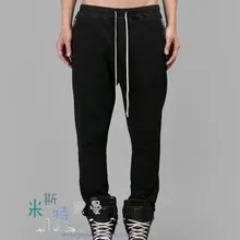 27-44 Для мужчин одежда GD стилист моды трикотажные карманы Маленькие ноги Повседневные штаны, Брюки Большие размеры костюмы