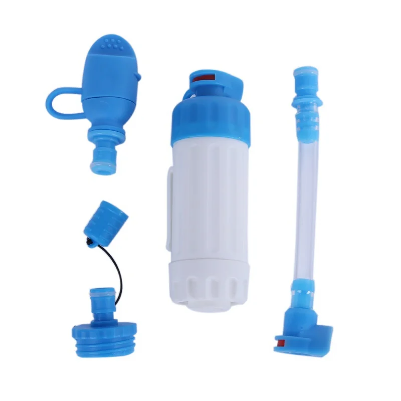 Outdoor Hiking Camping equipment Water Filter Straight Drinking Water Filtration Capacity Emergency Survival Tool Survival Kit 