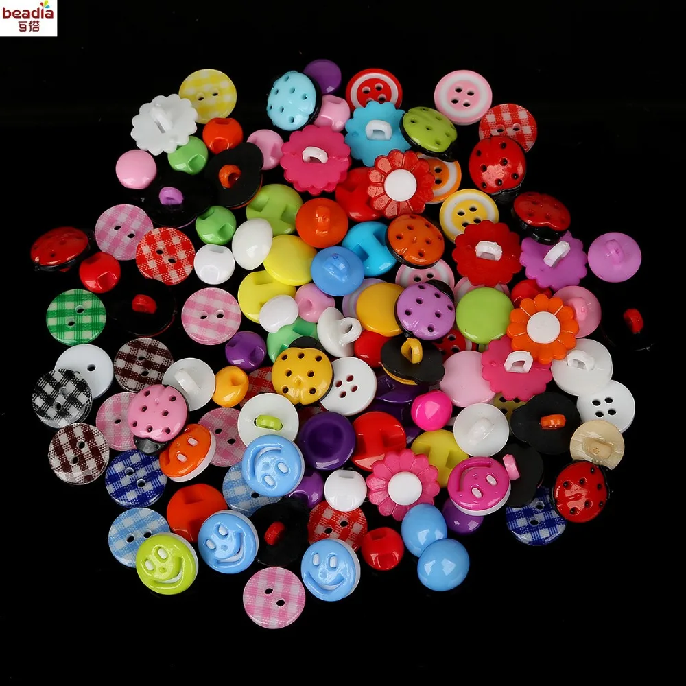 50 шт различных форм/размеров Пластиковые Швейные Кнопки случайная смесь цветов декоративные пуговицы для скрапбукинга ремесло DIY домашний декор