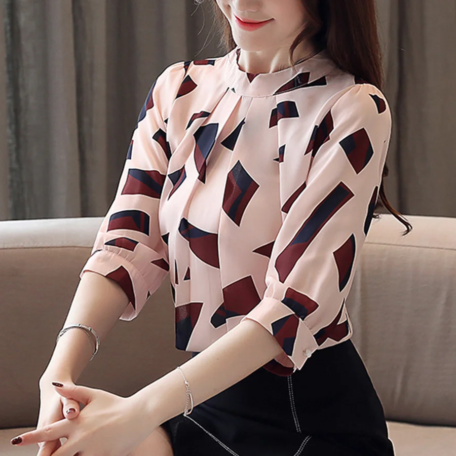 Women blouses Chiffon blouse female new summer blouse women tops bottoming blusas short sleeve shirt elegant women blouse shirt