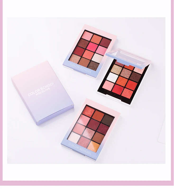 HOLD LIVE 12 Colors Eyeshadow Palette Matte Diamond Glitter Focus Charm Eye Shadow Palette Pigment Nude Eyes Makeup Set