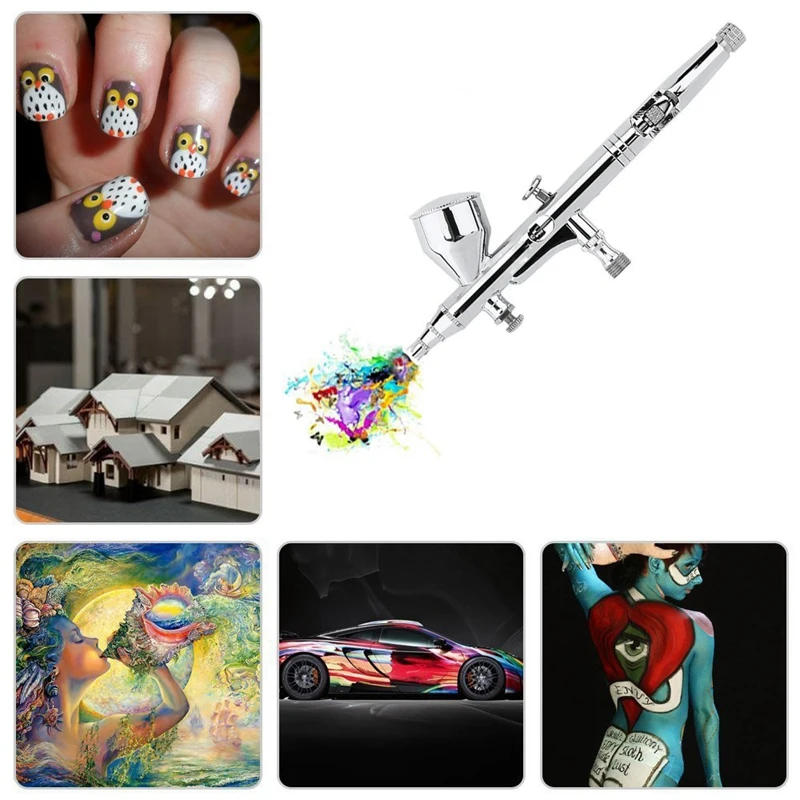 Mini Airbrush Airbrush Kit For Nails Makeup Airbrush For Cake Decorating 9Cc 0.2/0.3/0.5Mm Airbrush Set Painting Modelling Mini Airbrush Airbrush Kit For Nails Makeup Airbrush For Cake Decorating 9Cc 0.2/0.3/0.5Mm Airbrush Set Painting Modelling