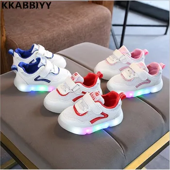 

Kids Luminous Sneakers New Spring Autumn Boys Girls Shoes LED Light Up Glowing Sneakers Baby Children Sports Shoes with lights