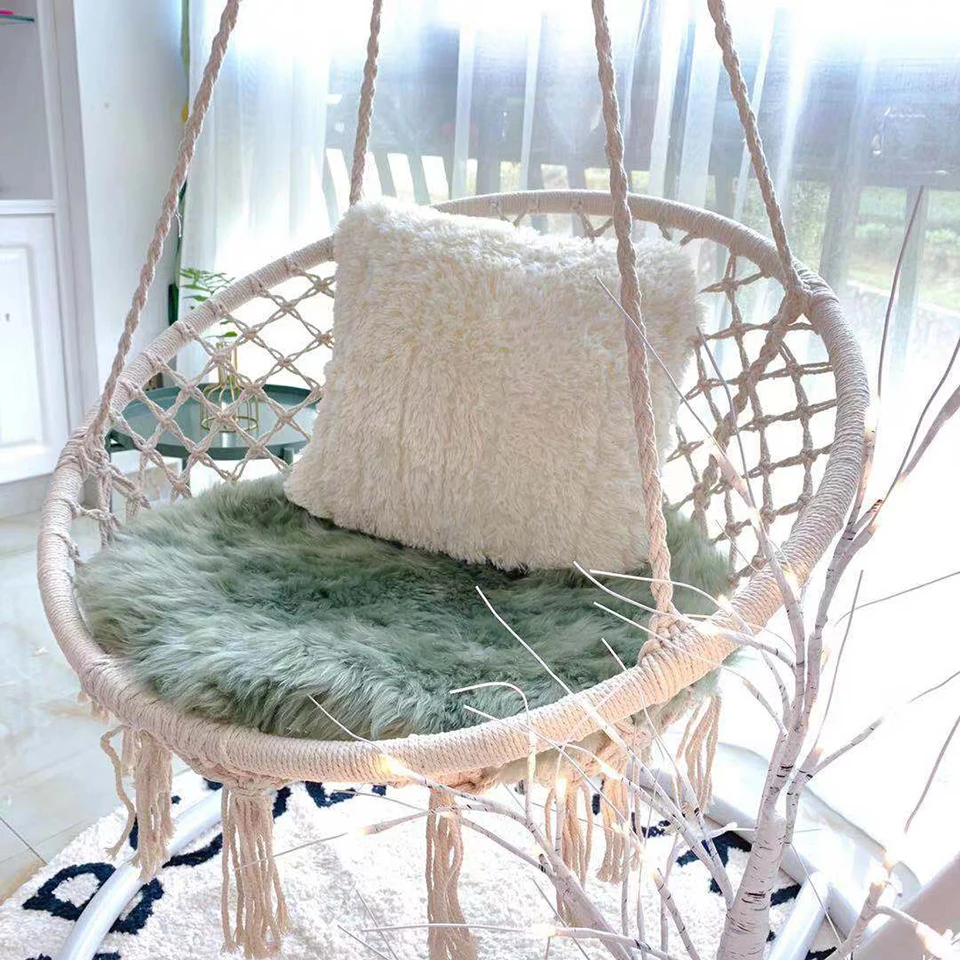 Модный гамак в скандинавском стиле, подвесное кресло для дома, спальни, для детей и взрослых, одиночный гамак для безопасности