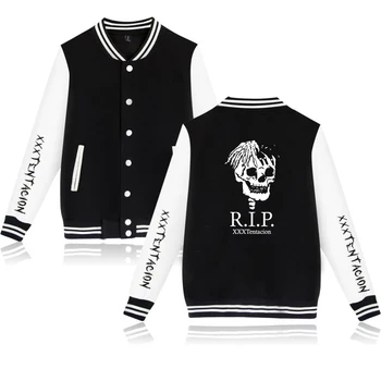 

Rapper XXXTentacion Baseball Jacket Hip Hop Style Long Sleeve Neutral Baseball Jacket Menswear/Women Wear Universal 4XL coat