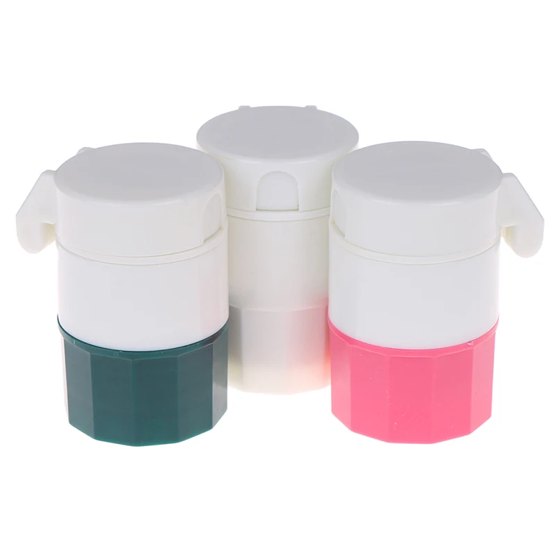 

4 in 1 Portable 4 Layer Powder Tablet Grinder Powder Pill Cutter Medicine Splitter Box Storage Crusher