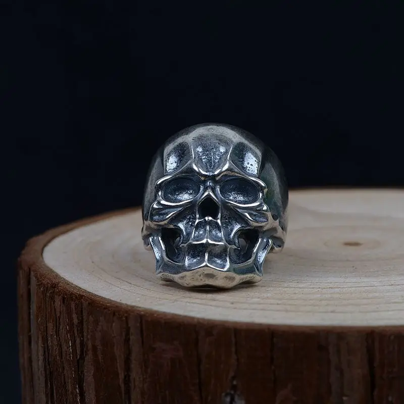 

2019 Men Anel Feminino Anel Feminino And Thai Resto Ancient Ways Process Ring Opening Skull Shape Male Money Wholesale Jewelry
