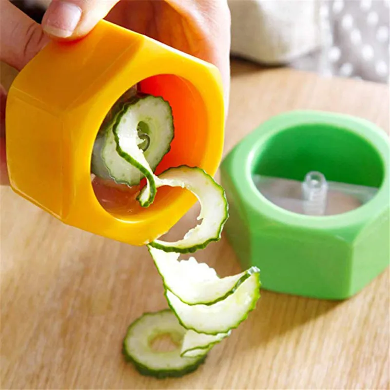 

Purpose Vegetable Cutter Screw Cucumber Slicer Plastic Peeler Fruit Spiralizer Salad Cutter Fruits tool 2019