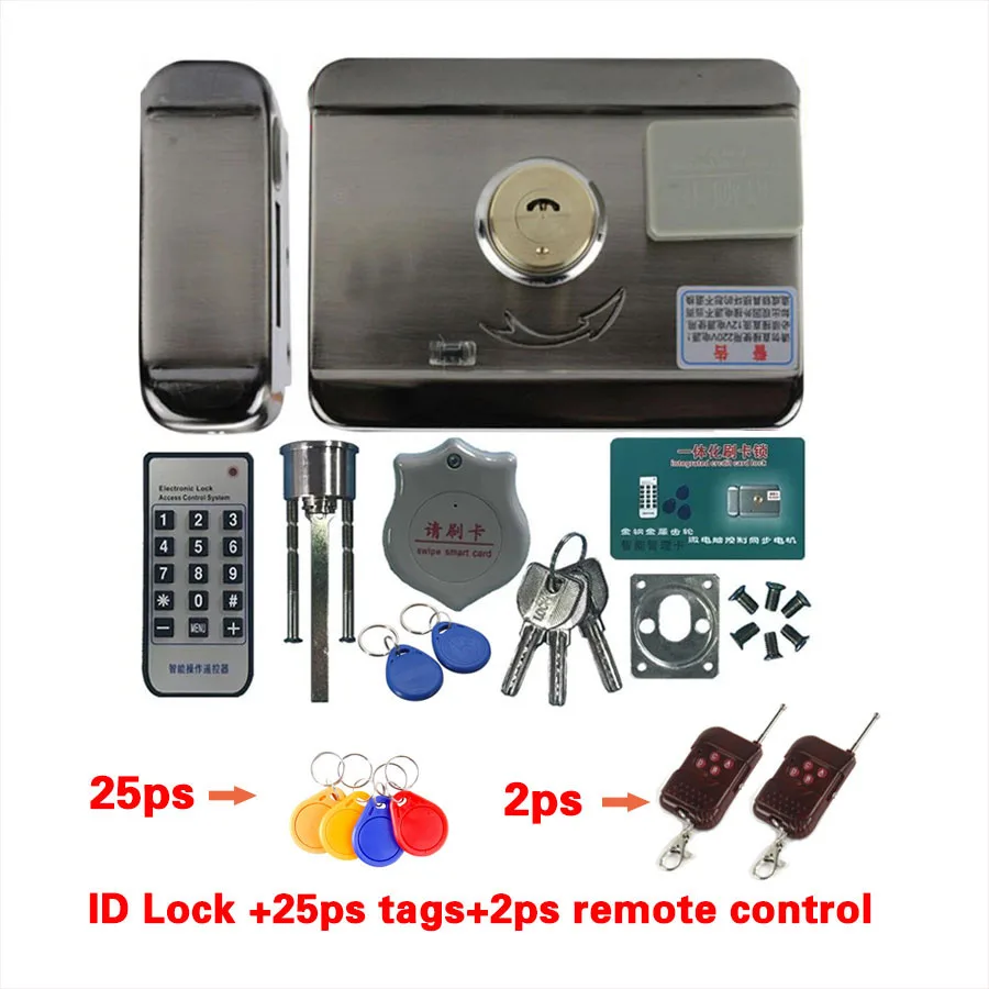 DC12V двери и доступ Управление Электронные дверные замки RFID Системы интегрированной дверцей край, Блокировка w/1000 пользователей RFID считыватель для 13,56 МГц Int - Цвет: K-499