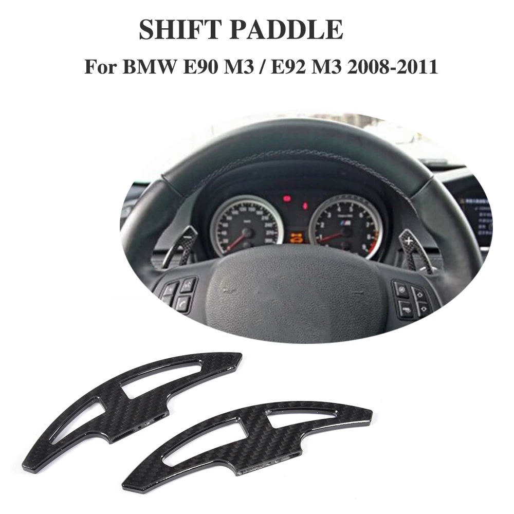 DRY Carbon Steering Wheel Shift Paddle Extension Shifters for BMW 3 Series E90 E92 M3 Sedan 4D