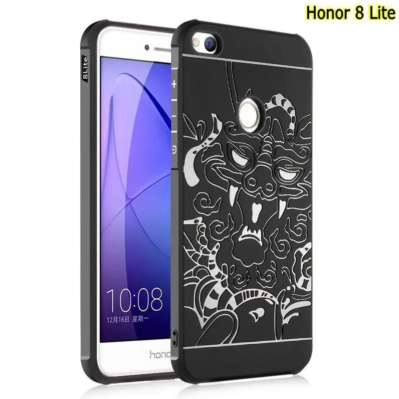 

Luxury business Blade series Pure and Chinese dragon Shield case cover for Huawei Honor 8 Lite with screen protector and pen