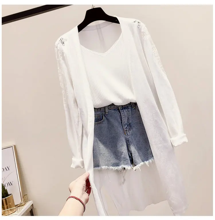 Fashion 2019 New Women Cardigan Jacket Knitted Lace Patchwork Coats Autumn Long Sleeve Chaquetas Mujer Long Jackets Coats Ladies (13)