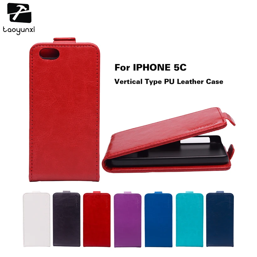 

TAOYUNXI Flip Phone Covers Cases For Apple iPhone 5C 5 5S 55S SE 6C 4S 6 6S 7 Plus iphone5C Cases Cover Holster PU Leather Bags