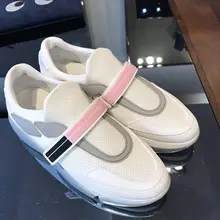 Популярные женские кроссовки; модная повседневная обувь с круглым носком; стильная Брендовая женская обувь на плоской подошве; удобная женская уличная обувь на липучках